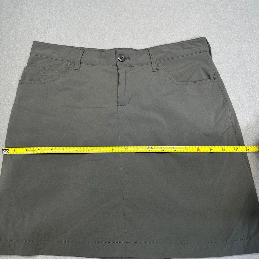 Eddie Bauer‎ First Ascent Womens 4 Gray Olive Green Hiking Outdoor Skort Stretch